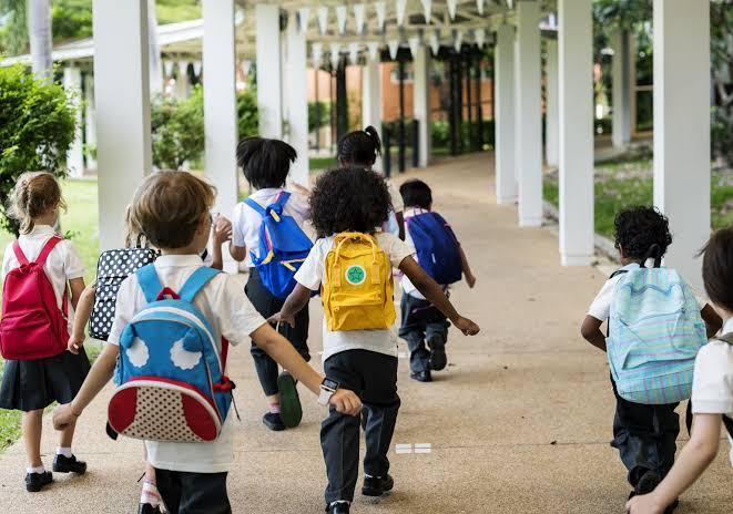 Pupils are going to school.