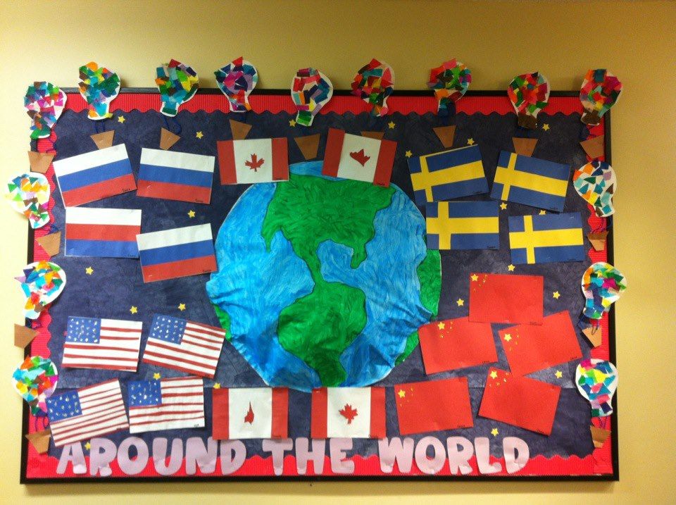 Flags Around the World Bulletin Board